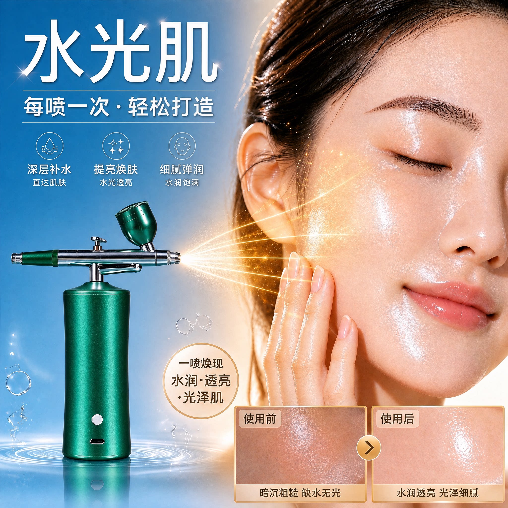 家用冷热喷纳米注氧紧致喷雾仪