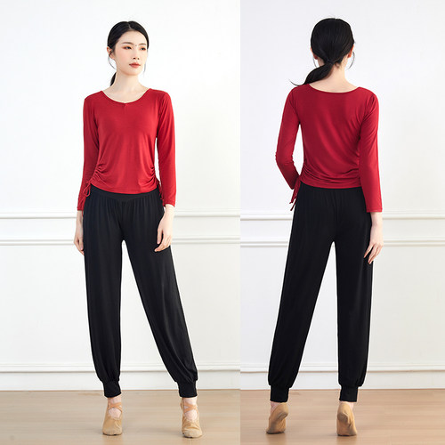 现代舞服装练功服黑色跳舞