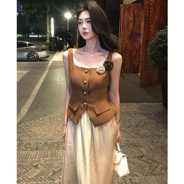 2026春夏季新款时尚穿搭一整套装女韩系气质背心上衣半身裙两件套