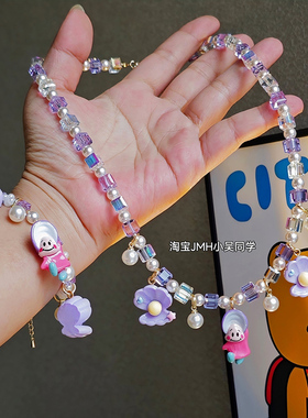 JMH小吴同学 爱丽丝梦游仙境牡蛎宝宝方糖水晶串珠项链女小众配饰