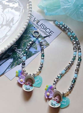 JMH小吴同学 限定东迪爱丽丝梦游仙境牡蛎宝宝水晶串珠项链手机链