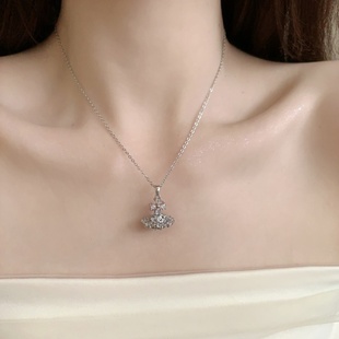 璀璨爆闪 土星orb风车爆闪土星碎骨链毛衣链小众高级感