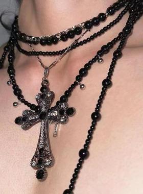 吊坠other合金十字架锁骨链女