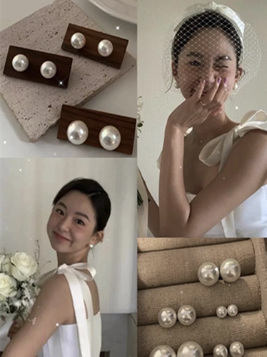 925银针百搭珍珠女frver同款耳环