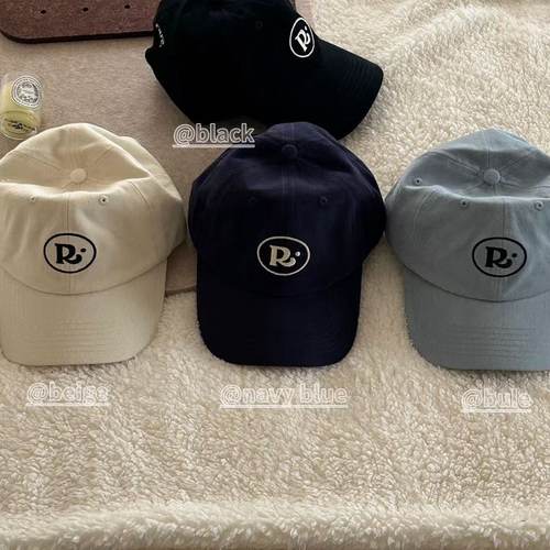 2025新款韩版ins帽子女R字母棒球帽男百搭显脸小软顶鸭舌帽遮阳帽