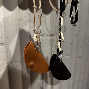 博主同款 项链眼镜包 ROW风皮革挂脖钥匙包项链编绳凹造型百搭长款