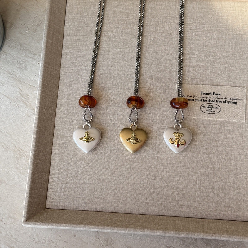 爱心土星长款项链女2026新款爆款小众设计时尚气质百搭轻奢配饰,饰品/流行首饰/时尚饰品新,项链,淘宝优惠券,粉丝福利购,淘宝优惠卷