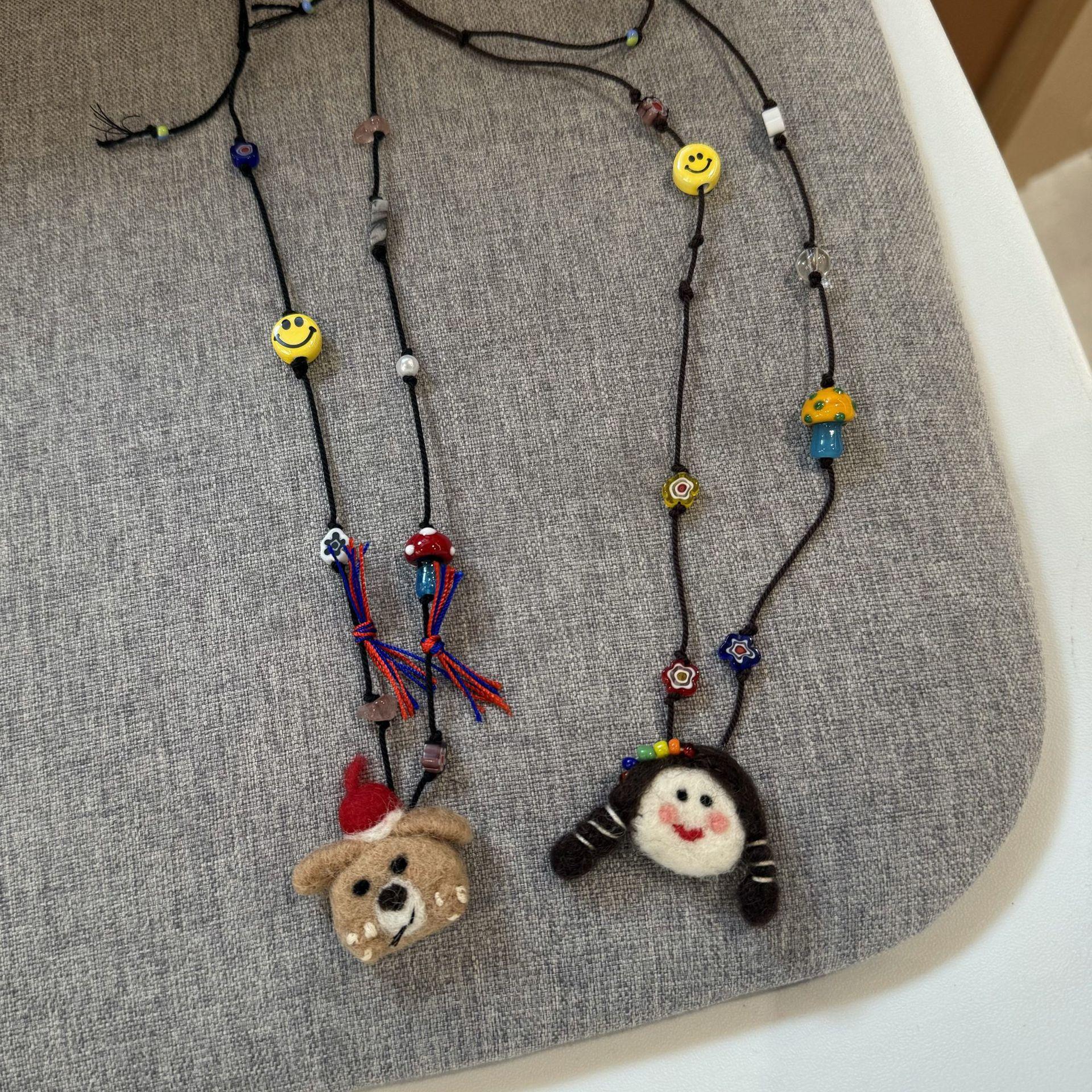 卡通可爱毛绒玩偶项链