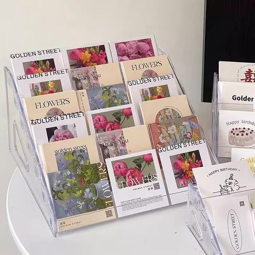 桌面收纳架花艺卡片明信片展示架