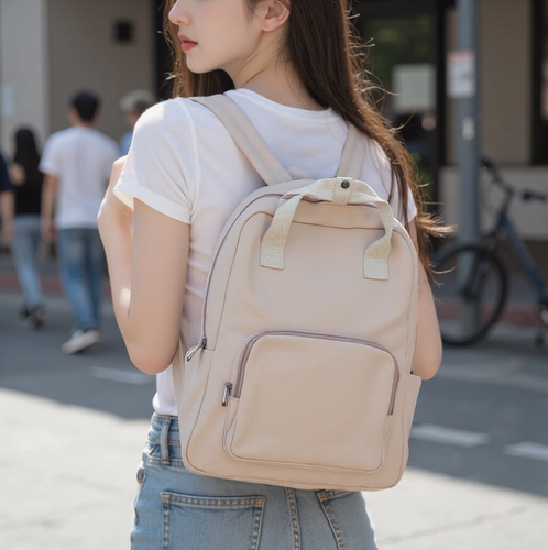 薰子手工旅行包帆布双肩包学生