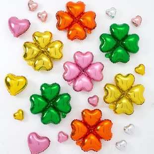 四叶草铝膜气球装饰吊饰商场店面店铺开业周年庆拱门婚宴活动布置