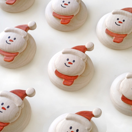 山舍原创 圣诞雪人实木冰箱贴开瓶器创意装饰可爱家居冬季礼物