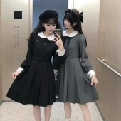 山茶园连衣裙 月野HOUSE 原创设计财阀千金感连衣裙套装