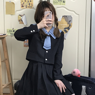 原创JK制服学院风水手服校供感变形襟冬服 不若草 月野HOUSE