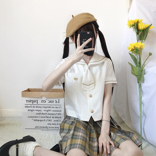 月野家原创金穗高水手服jk夏服