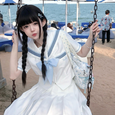 5.31上新水色满襟夏日JK水手服