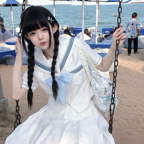 5.31上新水色满襟夏日JK水手服