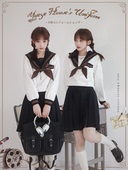 茶羽中 原创正版 白身中间服JK制服秋日水手服套装 月野HOUSE