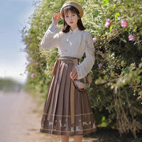 【 Mountain Spirit Deer 】 Original and improved Hanfu women's clothing with Han elements, Ming Dynasty style, versatile for daily use, new Chinese-style women's clothing thumbnail 3