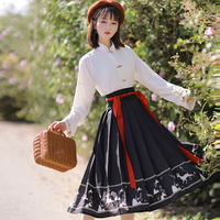 【 Mountain Spirit Deer 】 Original and improved Hanfu women's clothing with Han elements, Ming Dynasty style, versatile for daily use, new Chinese-style women's clothing thumbnail 4