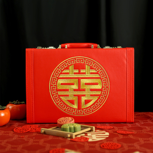 彩礼钱盒子结婚礼金盒提亲聘礼箱装万元红包订婚用品大全10万箱子