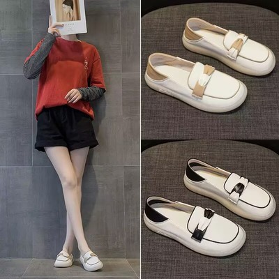 真皮女鞋软底不累脚孕妇防滑德训鞋板鞋妈妈鞋舒适牛筋底休闲鞋