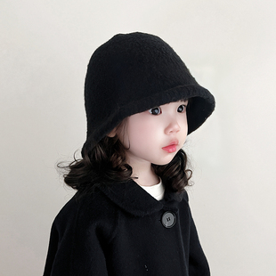 儿童帽子冬季宝宝毛线帽秋冬款针织女童男童小孩保暖渔夫帽盆帽