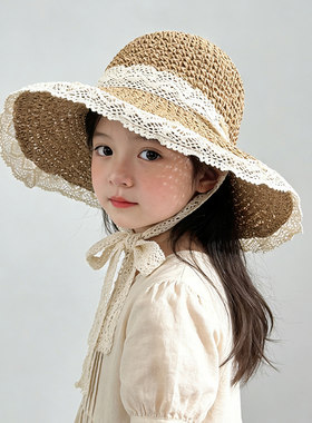 儿童防晒帽夏季宝宝草帽