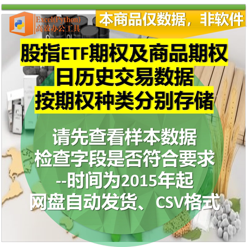 中国期权合约日历史交易数据2015年起至今csv格式自动发货