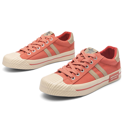 25130闪步男士新款低帮春夏秋季潮流系带运动休闲学生透气帆布鞋