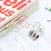 长尾夹金色夹子玫瑰金燕尾夹音乐可爱办公用品夹试卷夹ins文具夹