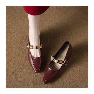 真皮复古玛丽珍内增高小跟绝美单鞋女2026新款春款气质女鞋高级感