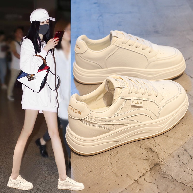 爆款厚底小白鞋女款板鞋2025秋季新款洋气百搭时尚学生女鞋ins潮