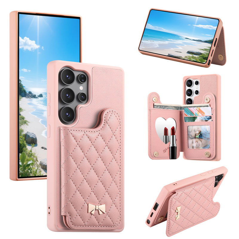 适用三星S25 edge手机壳小香风S24ultra镜子保护套A56/A55/A54/A36/A35/A34高级A26/25/24/16/15/14全包防摔