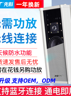 SAST/先科ST501音柱有源蓝牙音响室外防水商用壁挂式公共广播主机