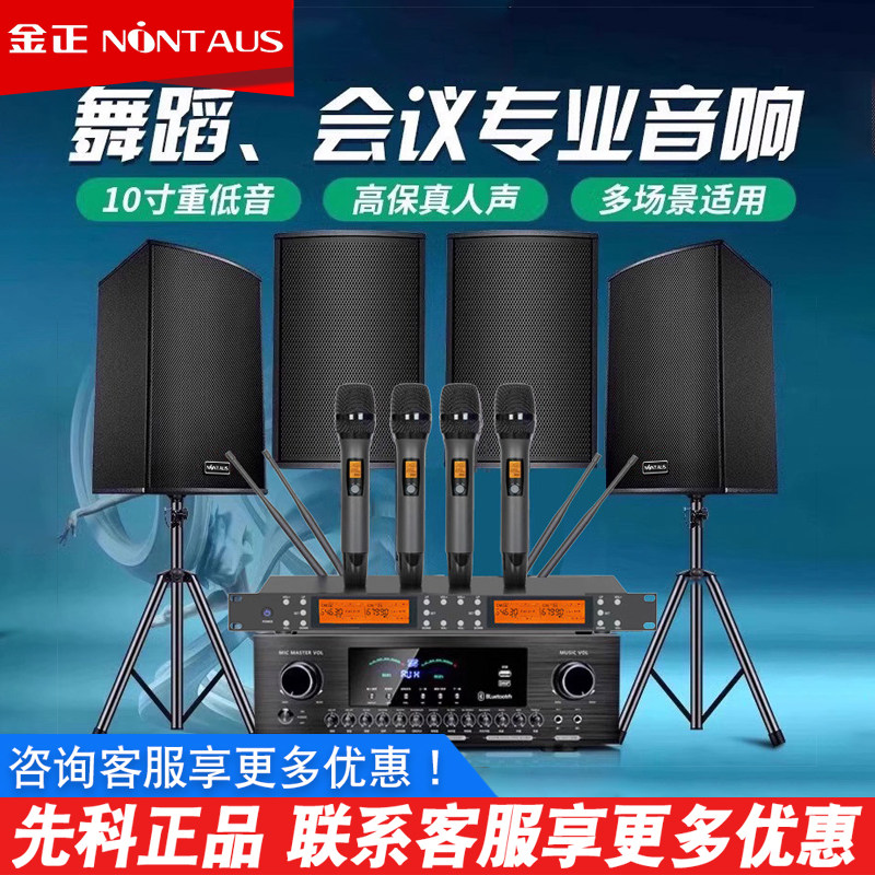 金正家庭KTV音响功放套装舞蹈卡拉OK健身房会议室台球厅重低音箱