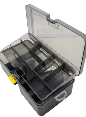 AFL路亚饵盒 双层钓鱼配件收纳盒子 淡水海钓手提渔具箱 插片饵盒