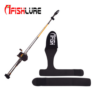 路亚竿弹力护竿套 护竿帽+束竿带 伸缩鱼竿袋保护套 鱼杆收纳用品