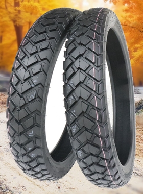 防滑80/90-17真空胎适用本田幼兽C110野米风影威武弯梁摩托车轮胎