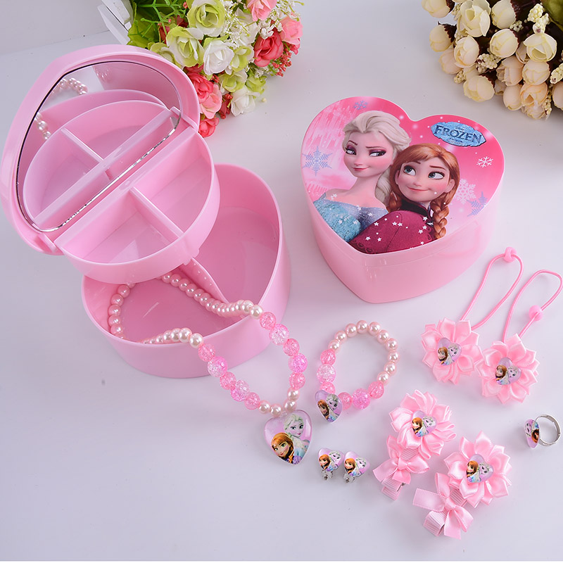 Trẻ em của Vương Miện Aisha Công Chúa Cô Gái Nón Headband Tóc Phụ Kiện Ice Lãng Mạn Vòng Cổ Trang Sức Magic Wand Set