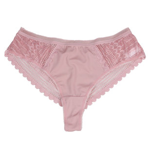 欧美风冰丝条纹女士性感蕾丝内裤 有心机丁字裤无痕大码T裤胖mm女