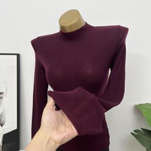 真的好穿啊!舒服好搭配半高领基础款柔软针织打底衫毛衣内搭上衣