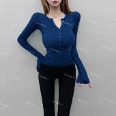 自持矜贵 上衣女 长袖 优雅亨利麻花秋冬显瘦百搭好穿毛针织衫 修身