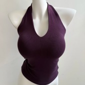 一路被安利 带胸垫一体式 性感挂脖露背遮副乳显瘦背心吊带上衣女