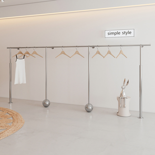 服装 店货架落地挂衣服架子陈列架 店展示架不锈钢上墙架专用男女装