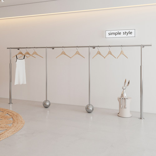 不锈钢上墙架服装展示架