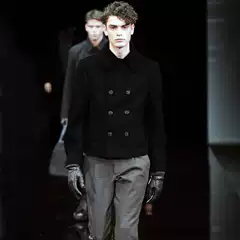 Men's Cashmere Wool Coat Autumn and Winter British Style Short Trendy Lapel Double-Breasted Woolen Suit Jacket