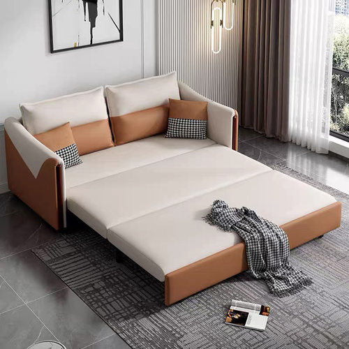 科技布折叠沙发床两用客厅双人小户型多功能折叠床折叠床神器