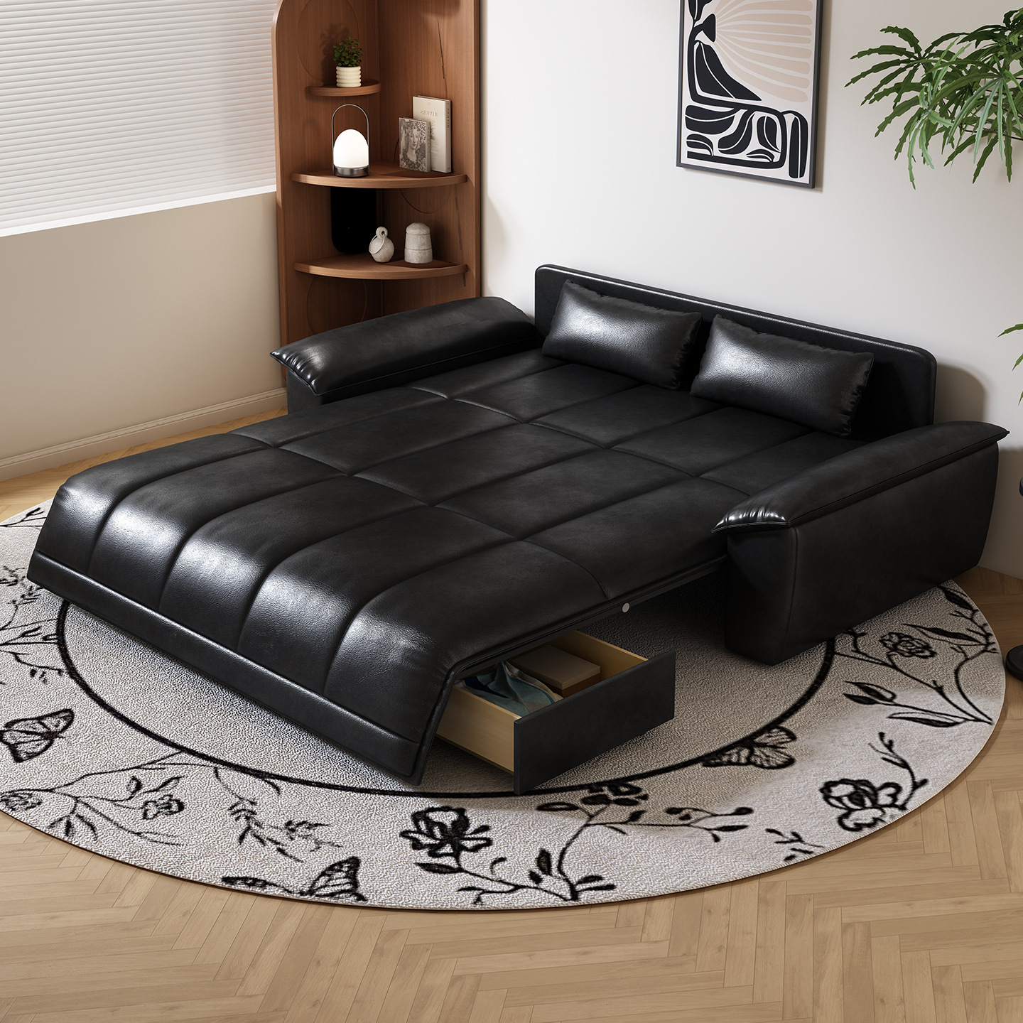 意式极简电动多功能沙发床两用遥控可伸缩客厅小户型可折叠沙发床