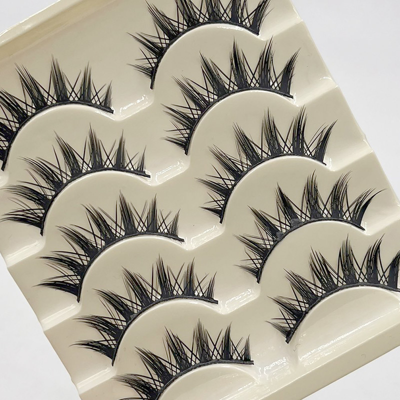 眼尾拉长款硬梗浓密假睫毛整条一片式睫毛COS恶魔夸张芭比眼睫毛